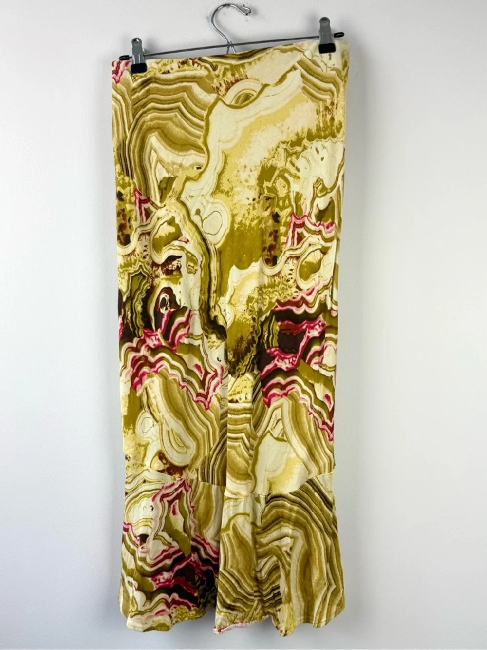 By Anthropologie Flounced Skirt in Green Pattern - Picture 6 of 8